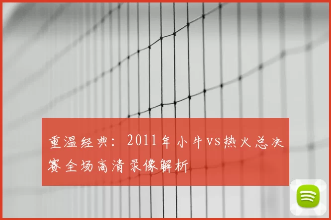 重温经典：2011年小牛vs热火总决赛全场高清录像解析